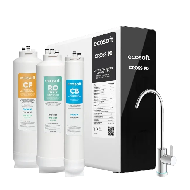 Прямоточная система обратного осмоса Ecosoft CROSS 90
