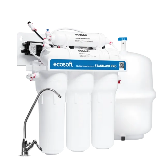 Pöördosmoosisüsteem Ecosoft Standard PRO mineraliseerimise ja pumbaga