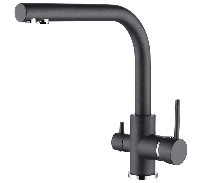 Смеситель кухонный 3 в 1 Helika Akvaduo 2663L-222 Graphite