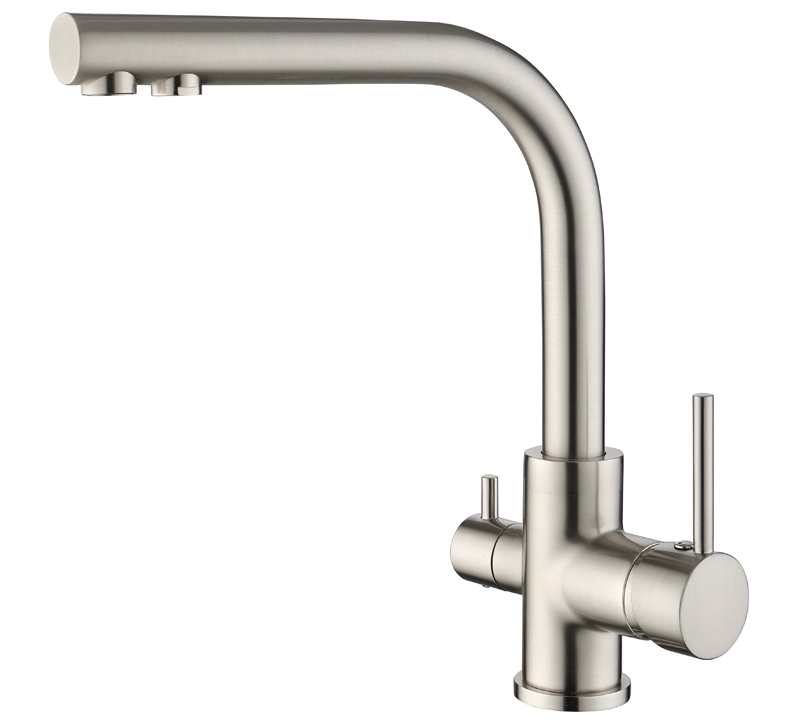 [2663L-002 Steel] Kolm-ühes segisti Helika Akvaduo 2663L-002 Steel