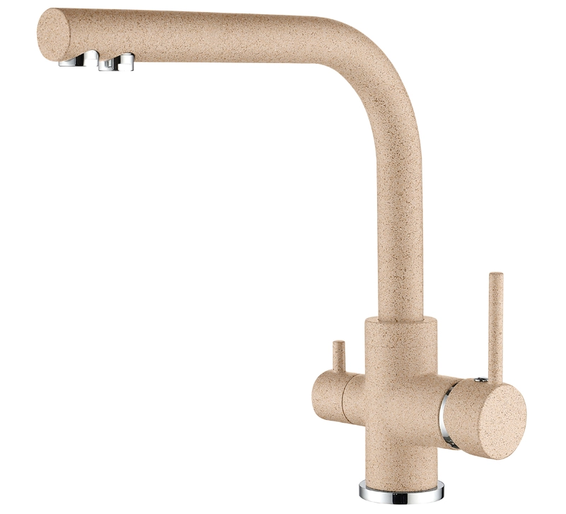 [2663L-110 Beige] Смеситель кухонный 3 в 1 Helika Akvaduo 2663L-110 Beige
