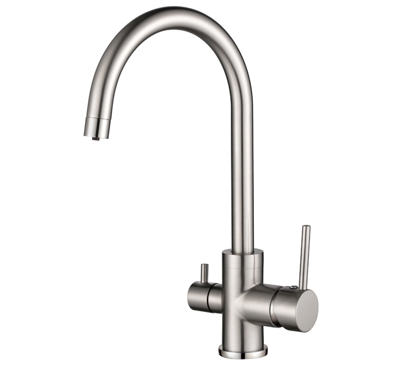 [2963-002 Steel] Kolm-ühes segisti Helika Sabiaduo 2963-002 Steel