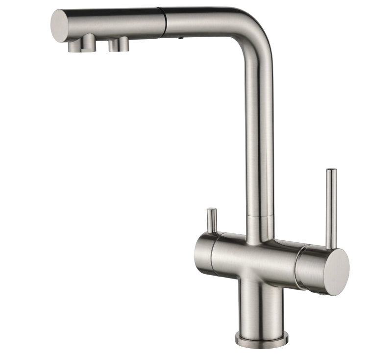 Helika 3 in 1 Faucet Akvaduo Plus 2683-002 Steel