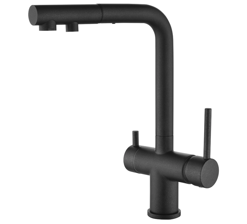 [2683-601 Black metallic] Helika 3 in 1 Faucet Akvaduo Plus 2683-601 Black Metallic