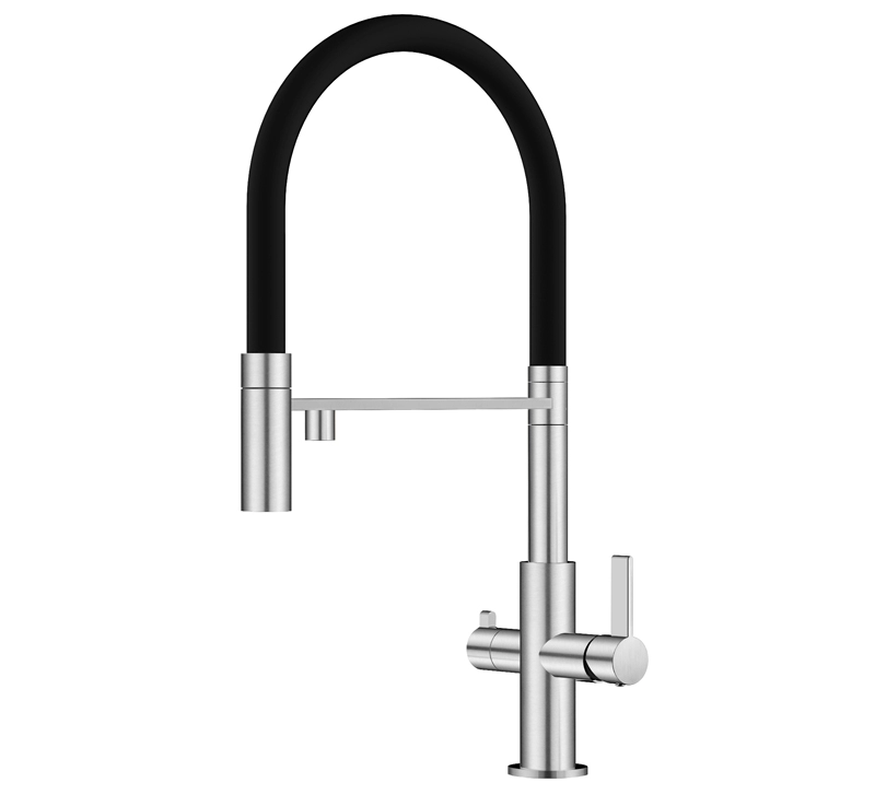 [7763-002 Steel] Helika 3 in 1 Faucet Soifos 7763-002 Steel