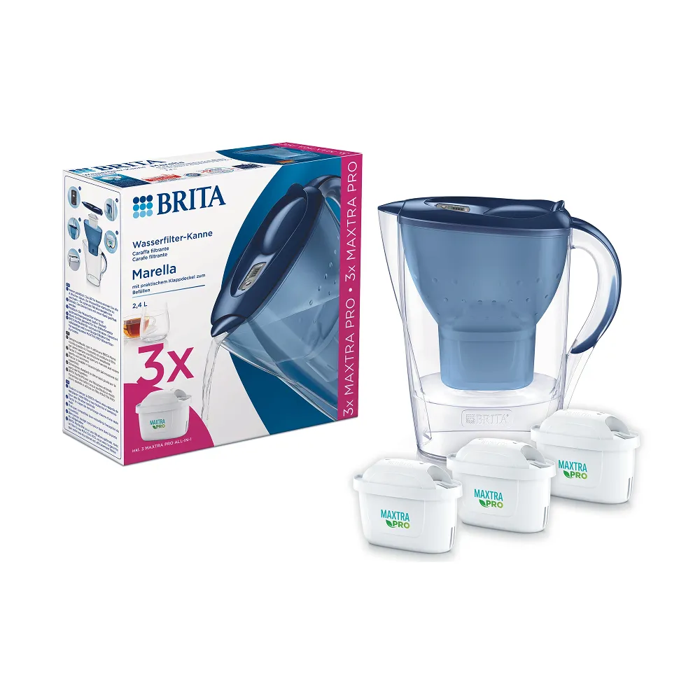 [1051468] Фильтр-кувшин Brita Marella 2.4л Синий с 3 картриджами Maxtra Pro