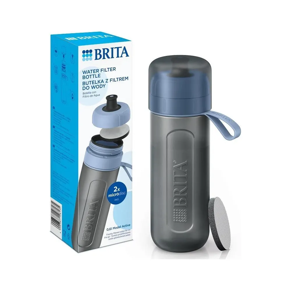 [1052250] Фильтр-бутылка Brita Active 0.6л Светло-голубая