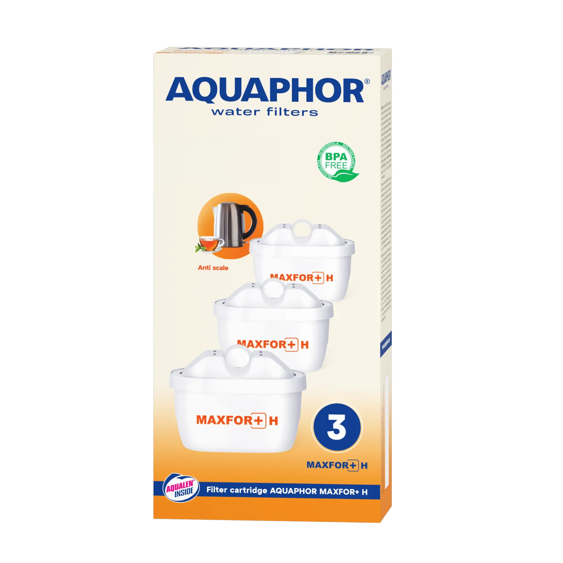 Aquaphor Replacement Filter Cartridge Maxfor+ H, Set of 3 pcs
